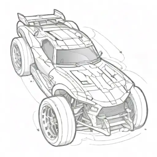 Design A Hot Wheels Car Simple Tattoo Outline
