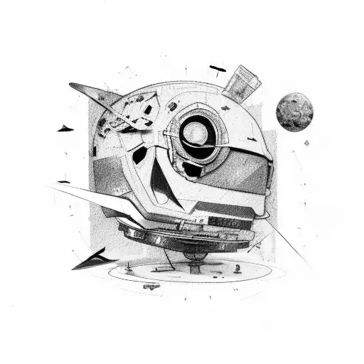 Broken Satellite With Graffiti