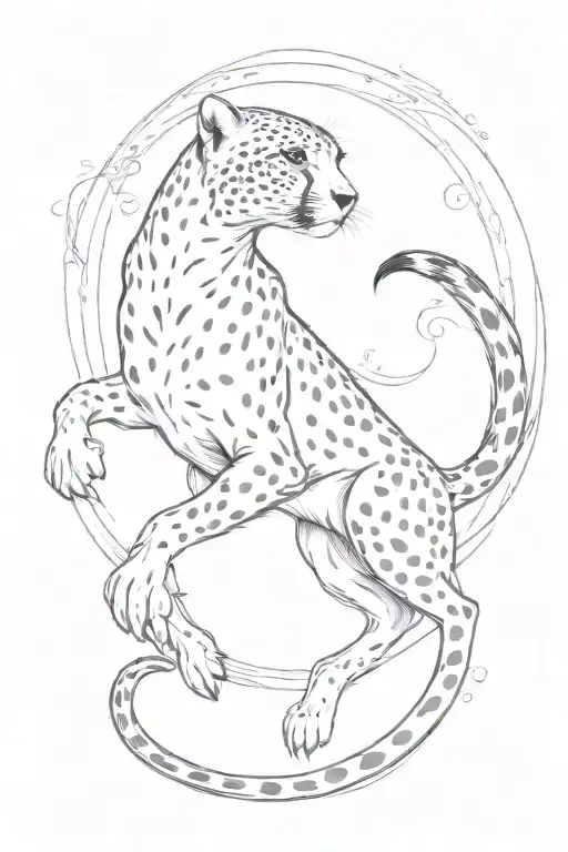 Cheetah Sprinting Minimalistic