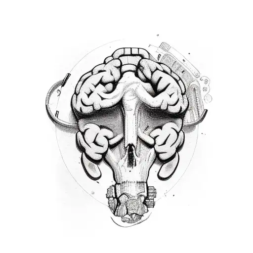 Gun Belt And Holsters With A Brain In One A D A Book In The Other