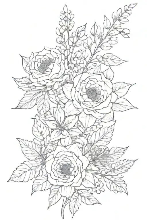 January And July Birth Flower Bouquet