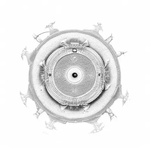 Father Time Blowing A Sand Mandala Into The Wind