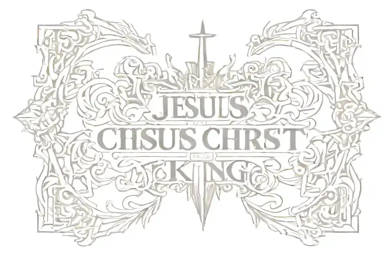 Jesus Christ Is King Written Underneath