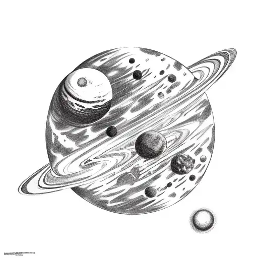 Planet Pluto With Stars Around It