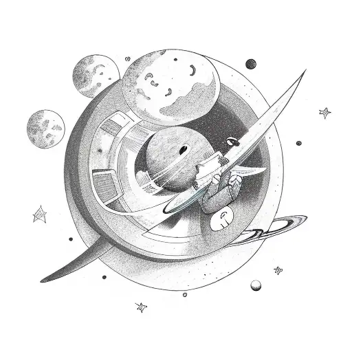 Astronaut Playing With Planets In Hands