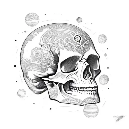 Space Cowboy Skull