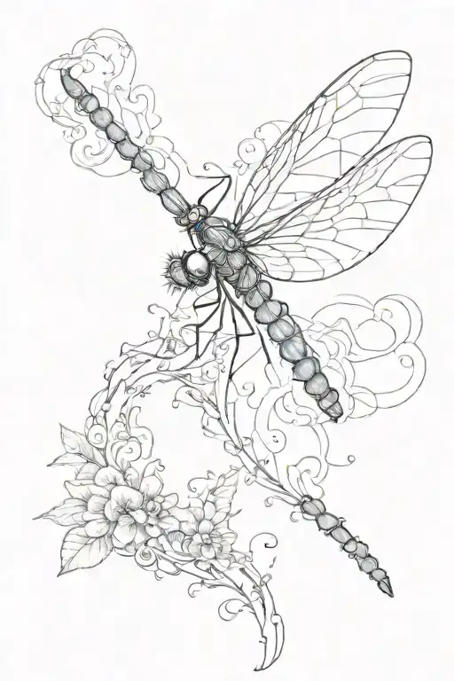 Dainty Dragon Fly With Semi Colon