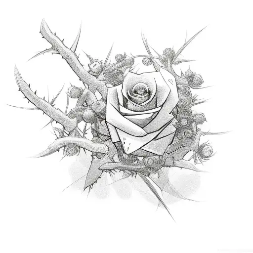 A Gaming Console Controller Entwined With Thorny Roses