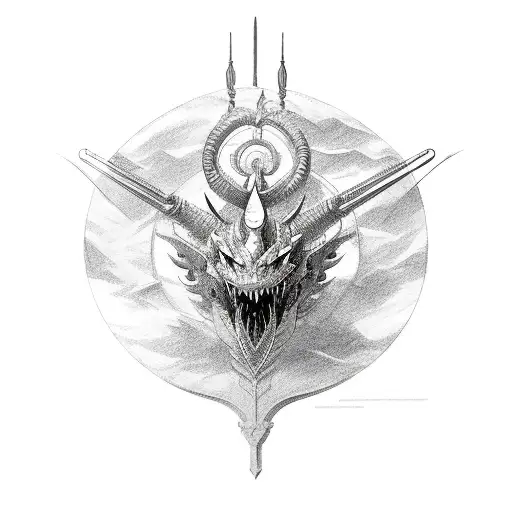 Gladiator And A Dragon