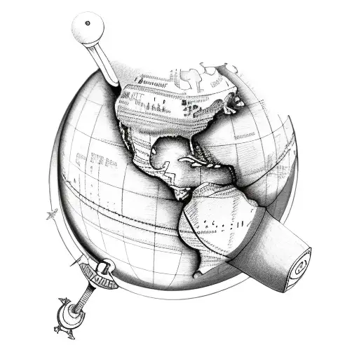 Simple Globe And Orbiting Airplane