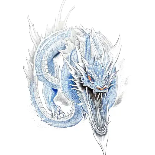 Blue Dragon Outline