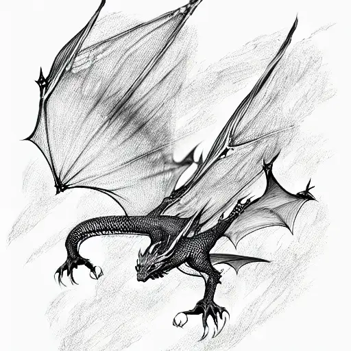 Siloutte Dragon Flying