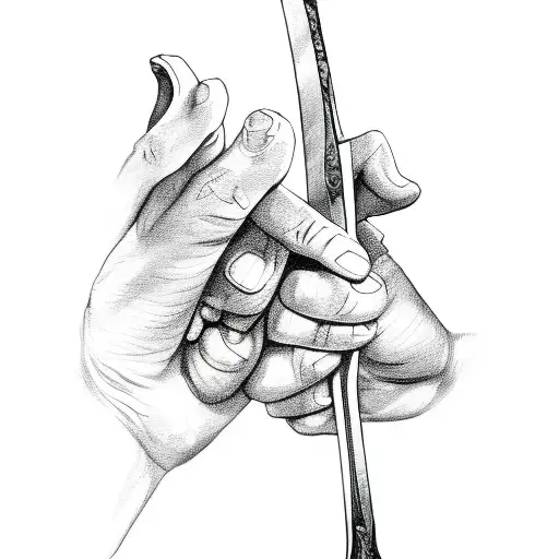 Mother Hands Holding A Shattered Sword