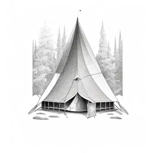 The Four Elements Of Nature Inside A Tent