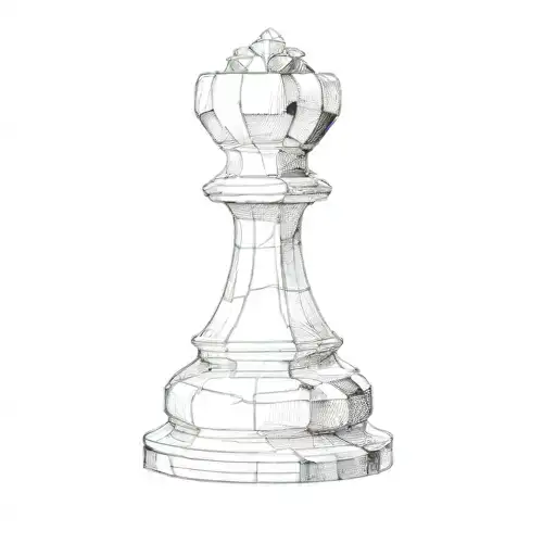 A Chess Piece Incorporating Elements Intertwined