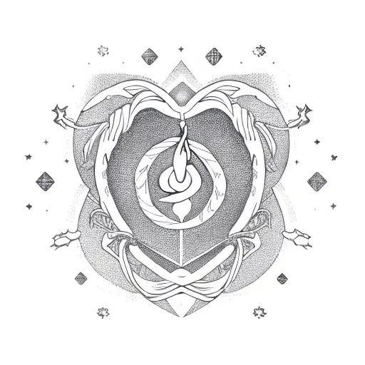 Scorpio Star Sign Incorporated In A Heart