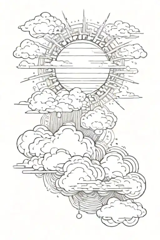 Cloud And Sun Rising