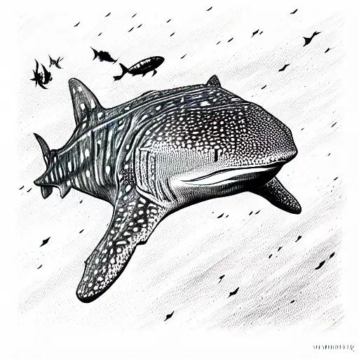 Whale Shark With Human