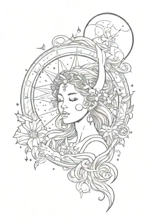 A Moon Child With Mystical Powers Surrounded By Celestial Elements