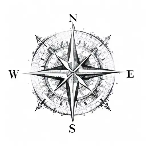 Compass With Pirate Ships On Top
