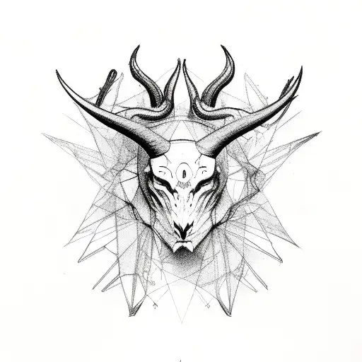 Ethereal Creature With Bird Body And Horns