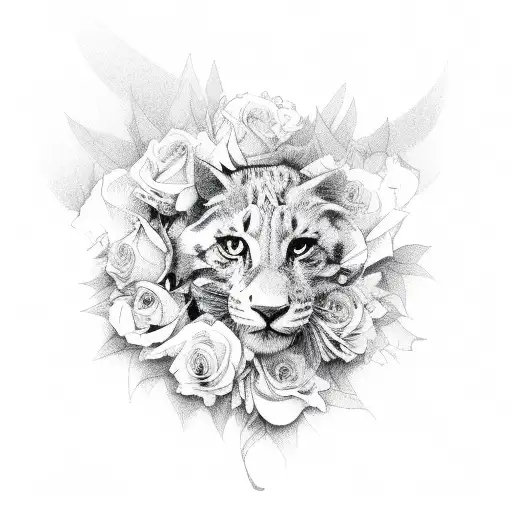 Leo Sign With Flowers