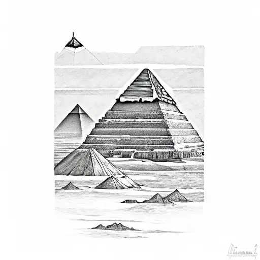 Pyramids And Ocean