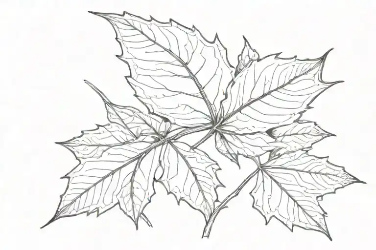 Sycamore Leaf Flies Around Wind Blowing