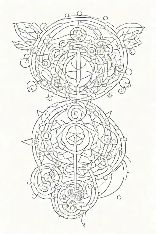 Unalome Symbol With Hand Writting