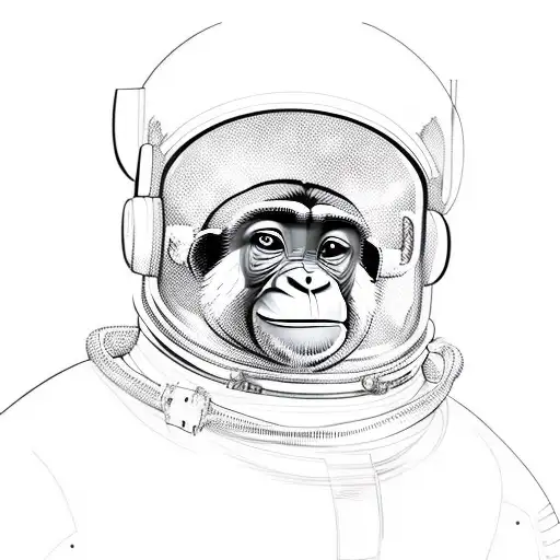 Chimp In Astronaut Suit