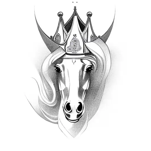 Horse Shoe With The Name Prince And A Crown