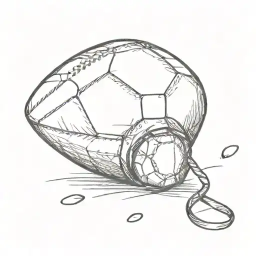 A Sketch Of A Football With A Dog Paw Print As The Laces