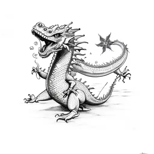 Astronaught Riding Dragon