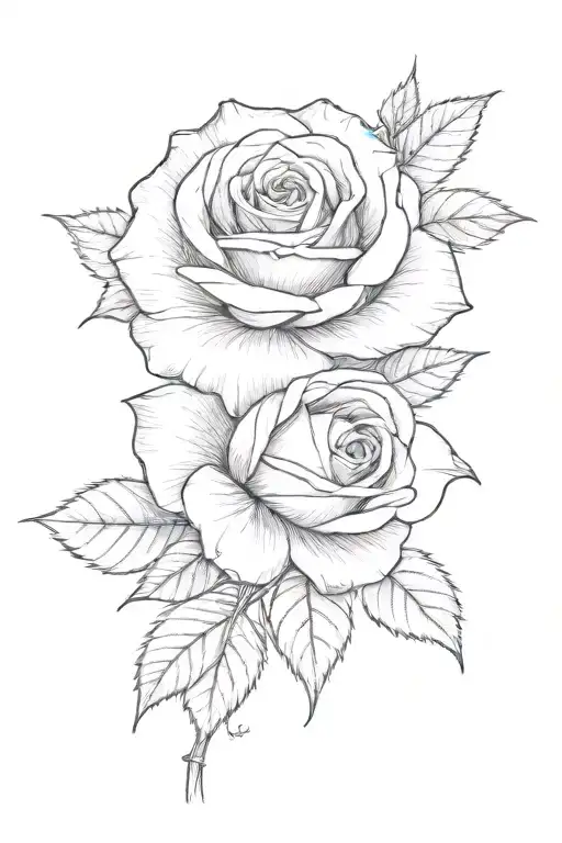 Rose With Dates And Name