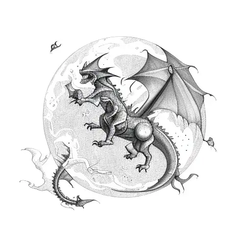 Astronaught Riding A Dragon