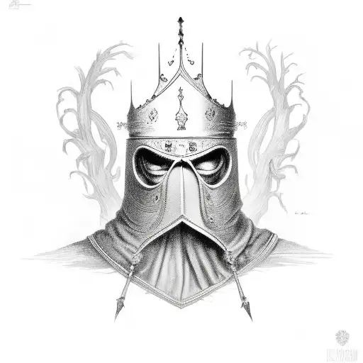 King Baldwin Iv Black And White On Forearm