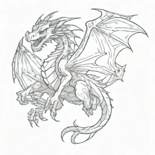 A Dragon Playing Video Games With A Flying Squad Of Animals