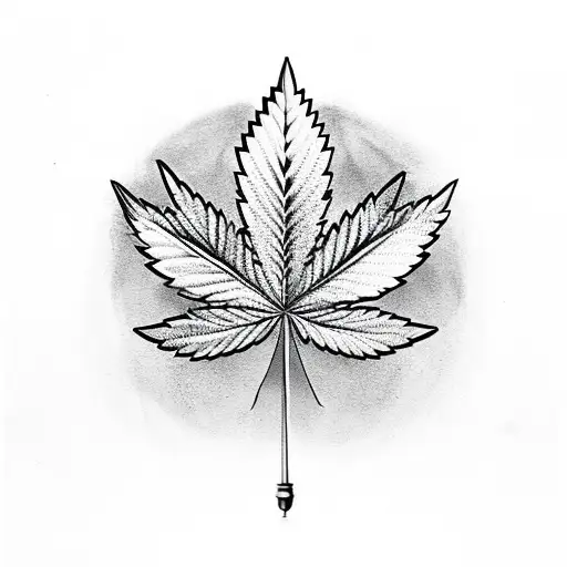 A Marijuana Leaf Intertwined With Chess Pieces