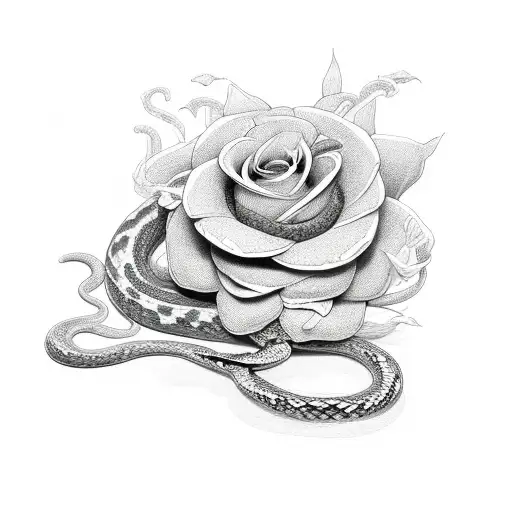 Flower And Snake