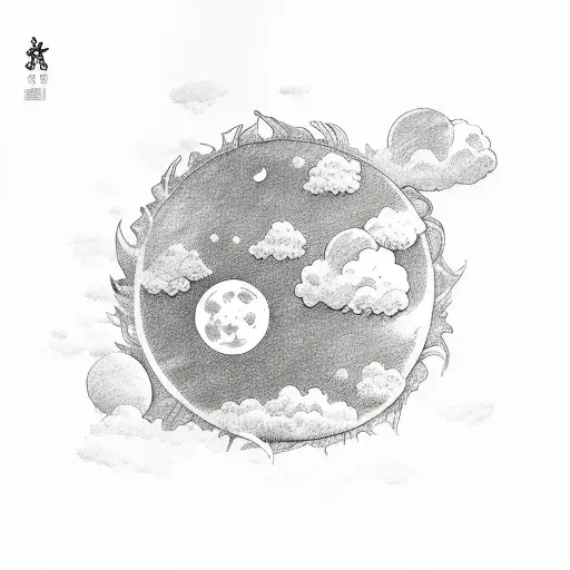 Flower Moon Clouds Battle