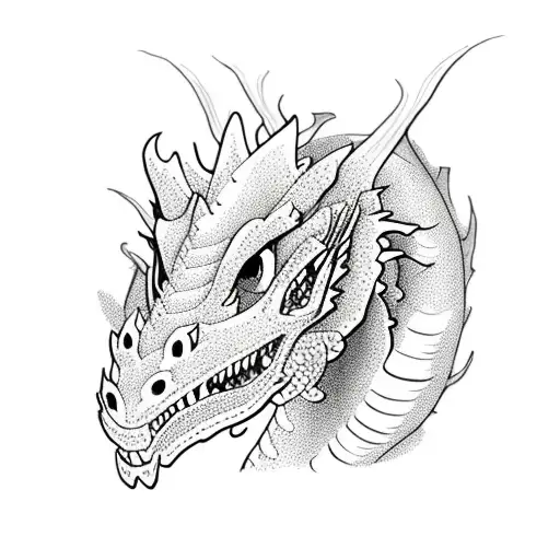 Dragon Around Flower