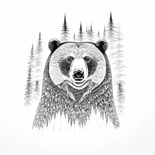 Canadian Forest And Bears