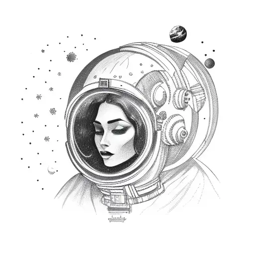 Gaia Woman In Space