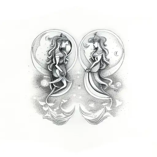 Gemini With Full Moon