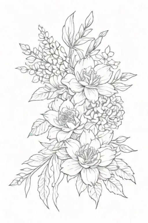 March April October Birth Flower Bouquet