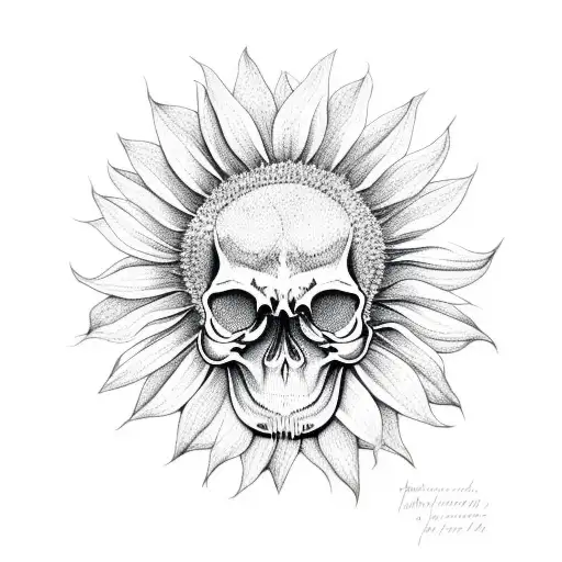 Sunflower Skull