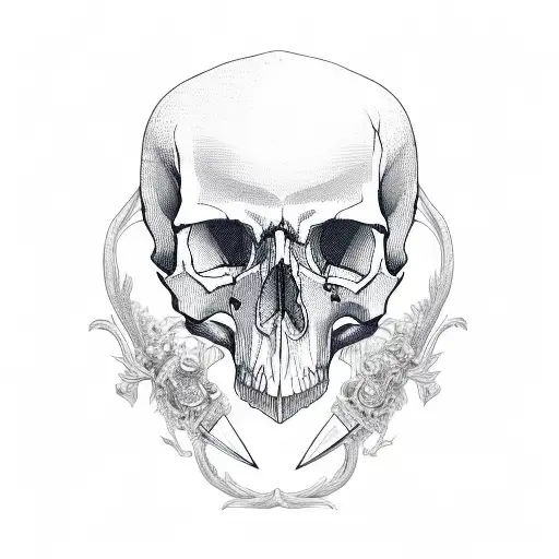 Skull And Knife