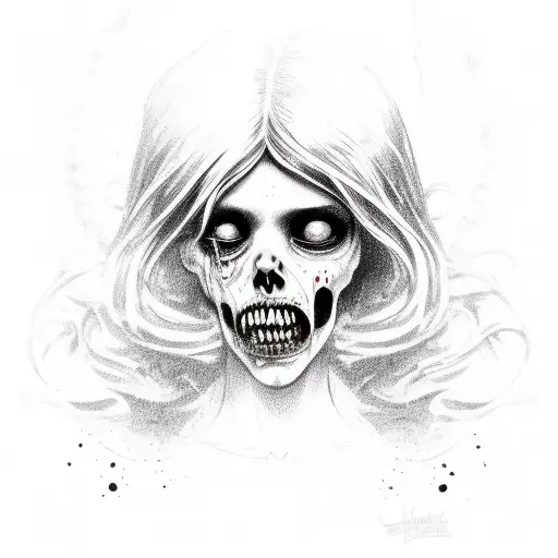 Beautiful Victorian Zombie Girl All Bloody And Falling Apart Profile