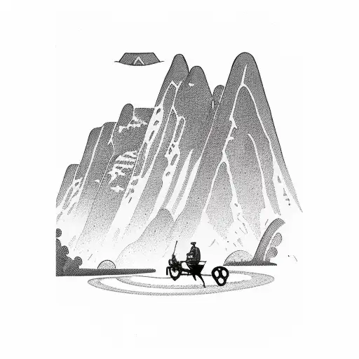 Bullet Ride In A Serene Mountain Valley Portrait