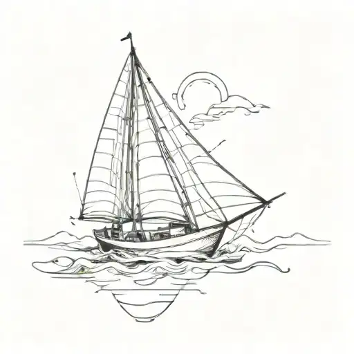 Little Sailboat Navigating